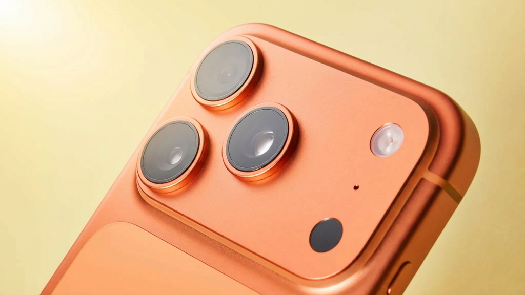 iPhone 17 pro camera on yellow background