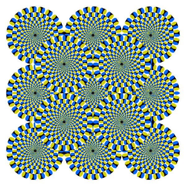optical illusions faces dots