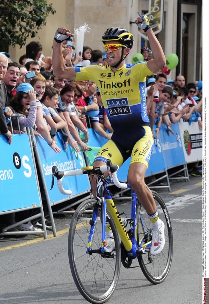 Alberto Contador celebrates another win