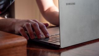 Typing on the num pad of the Samsung Galaxy Book 3 Ultra