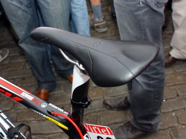 Interestingly, some Team Radioshack riders have opted for Bontrager's Evoke saddle - a model normally intended for mountain bikes.