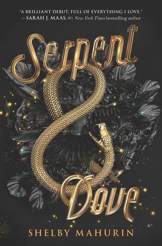 serpent & dove book cover with a gold snake