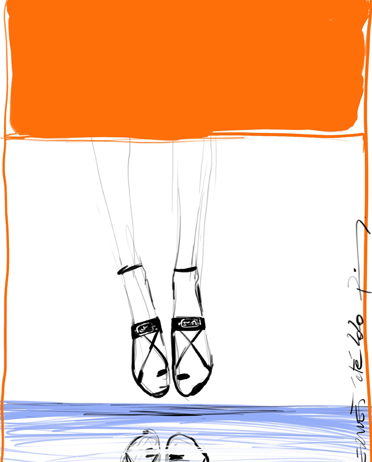  Hermès Alba sandal sketch by Pierre Hardy