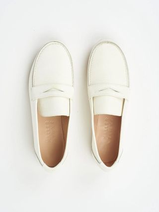 Weiße Penny-Loafer-Schuhe