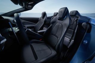 Ferrari Roma Spider interior with open top