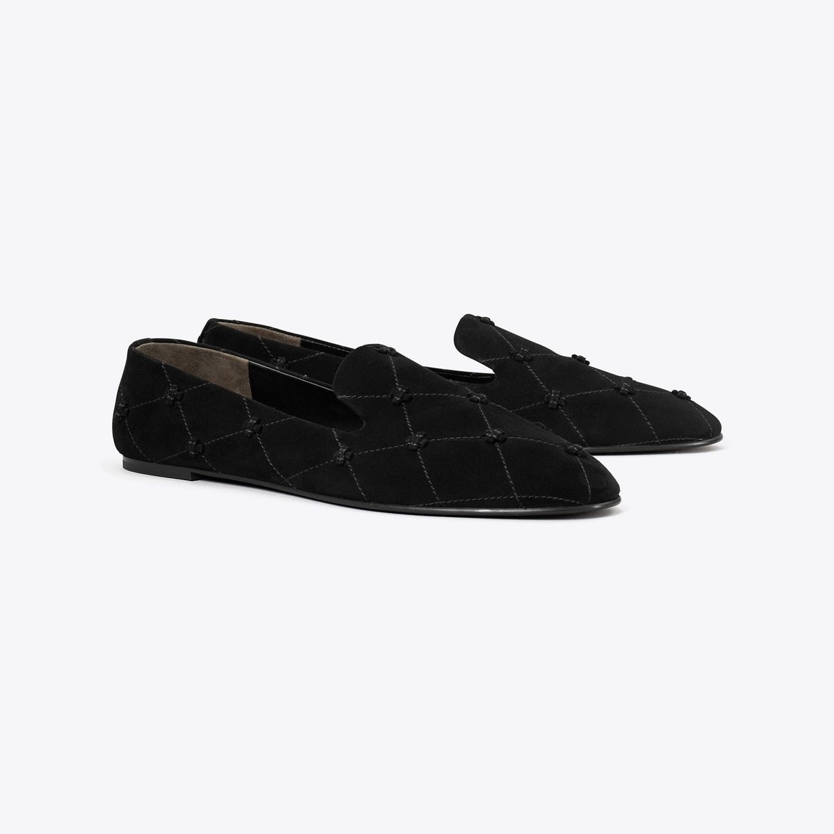 Bunny Knot Smoking Slipper in Black, Size 11