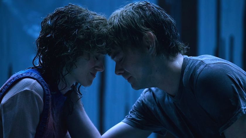 Natalia Dyer and Charlie Heaton touching foreheads in Stranger Things 5, Episode 6