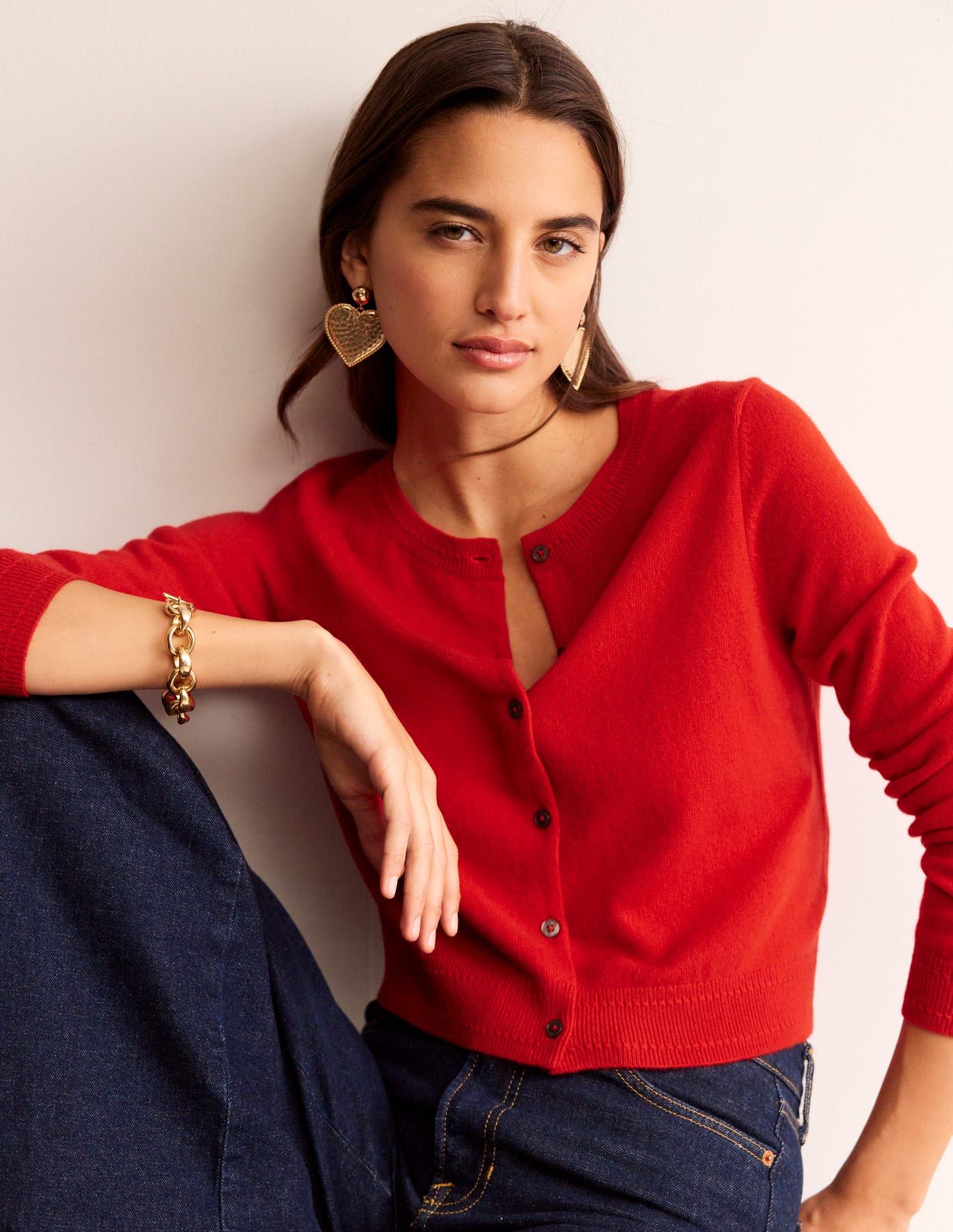 Boden, Eva Cashmere Cropped Cardigan