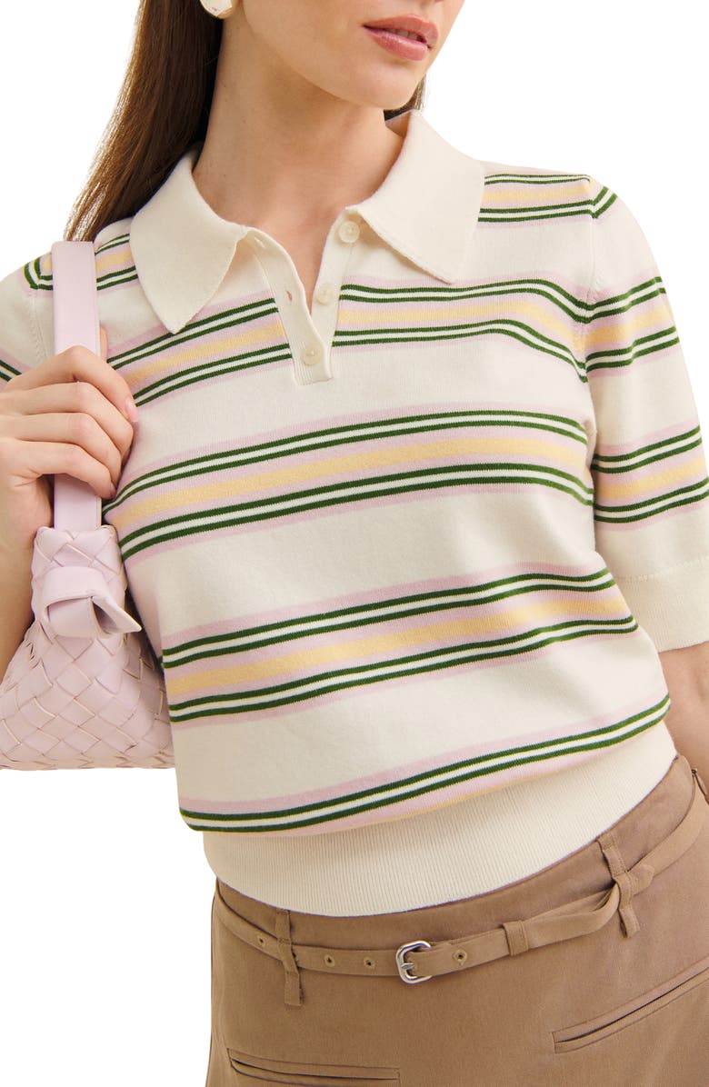 Campbell Stripe Polo Sweater