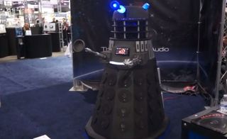 A massive speaker in shape of the alien cyborg, the Dalek of the BBC series Doctor who, was unveiled at CES 2014.