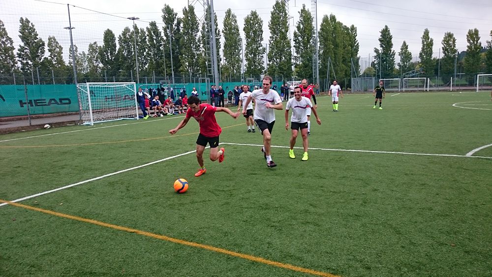 Katusha host their annual team-staff soccer match in Peschiera del Garda, Italy