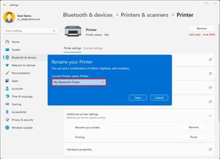 Rename Bluetooth printer