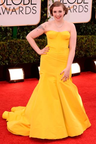 Lena Dunham - Golden Globes 2014 - Red Carpet Photos