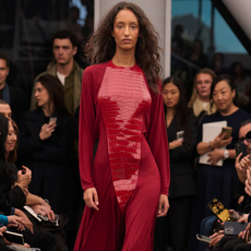 Photo of model walking in Alaia Fall Winter 2026 show.