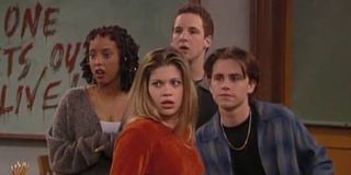 Trina McGee, Danielle Fishel, Ben Savage, and Rider Strong on Boy Meets World