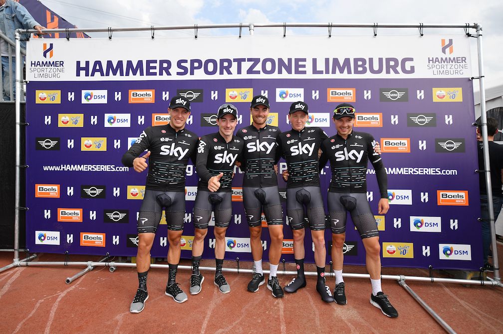 Team Sky after their Hammer Series victory
