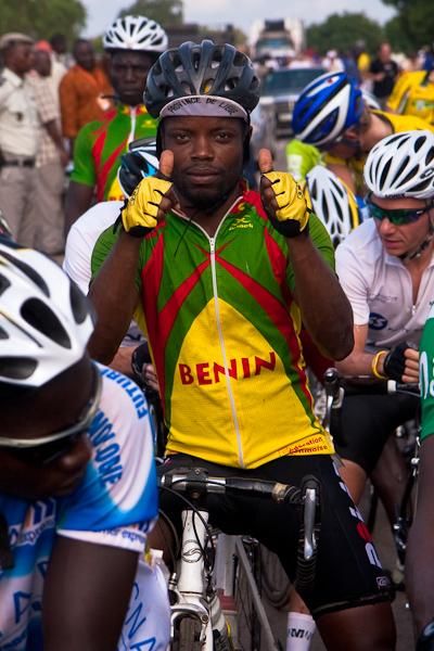 Kakpo is ready giddy-up at the start of stage 5.