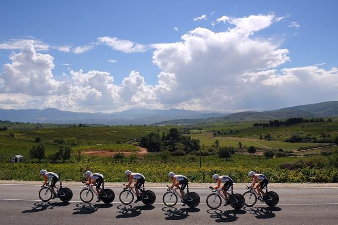 Rabobank Development team on the course