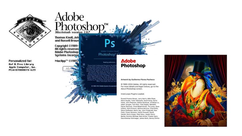 Three Photoshop splash screens