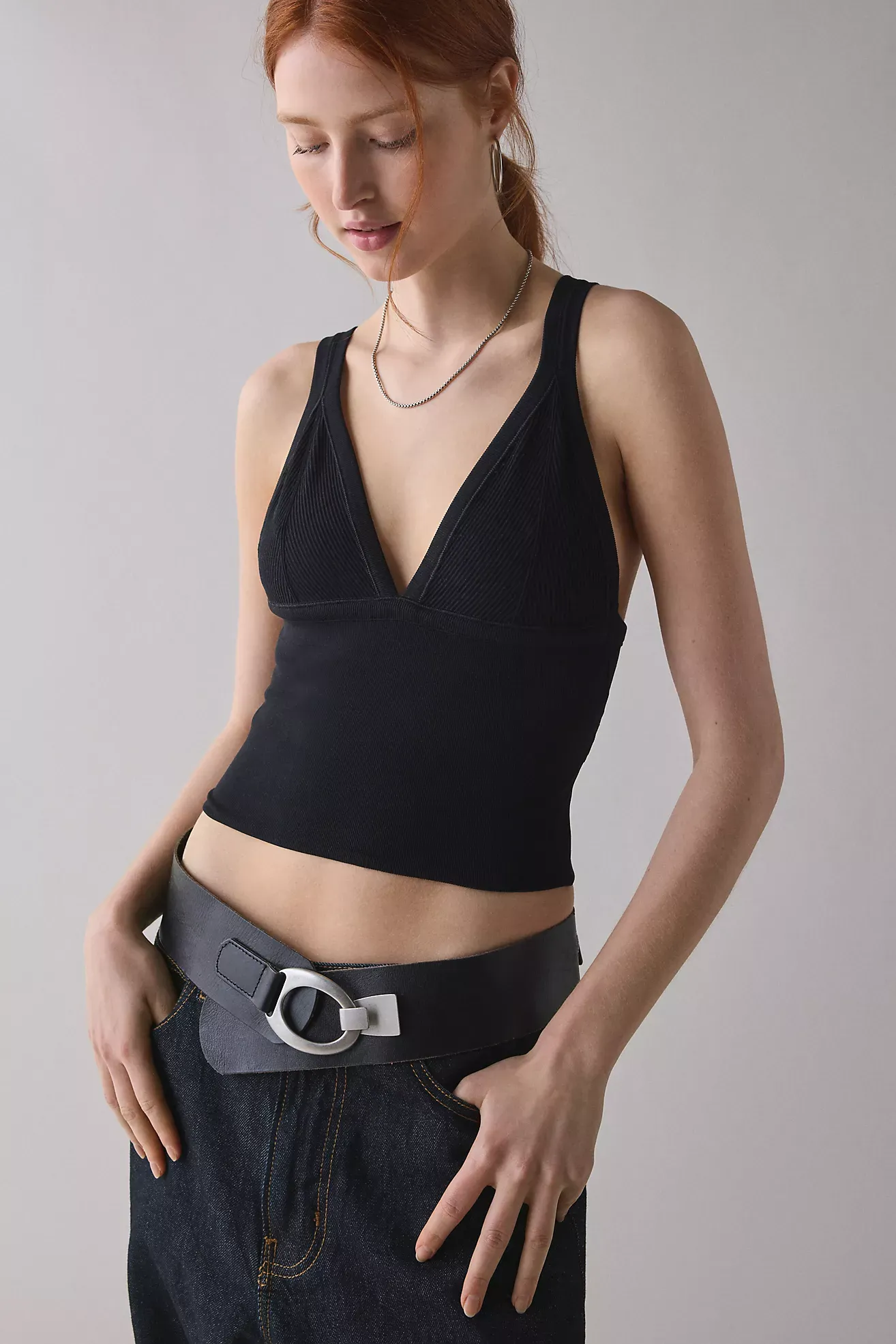 Out From Under Jade Seamless Knit Cutout Tank Top