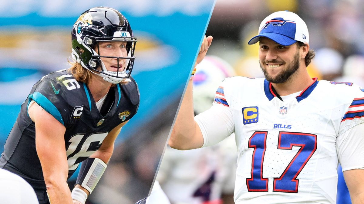 Trevor Lawrence of the Jacksonville Jaguars; Josh Allen of the Buffalo Bills