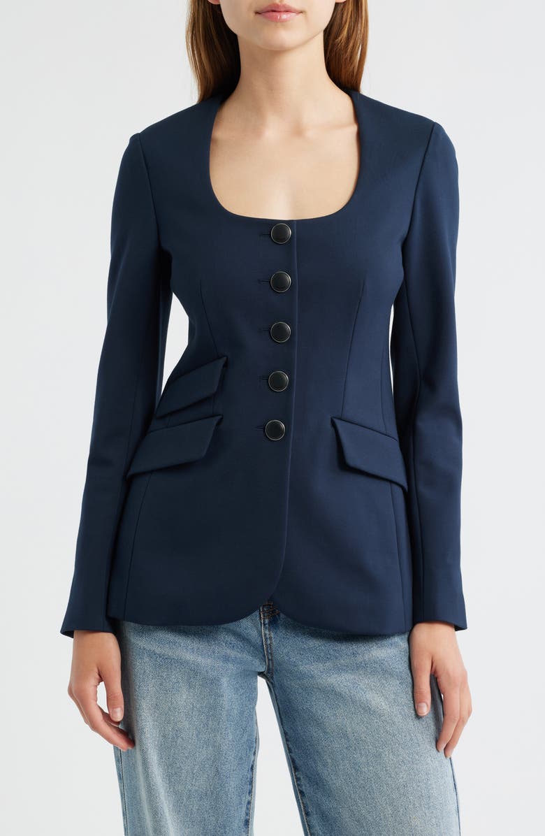Roslyn Ponte U-Neck Blazer