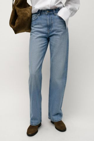 ZARA, Z1975 High Waist Long Length Regular Fit Jeans