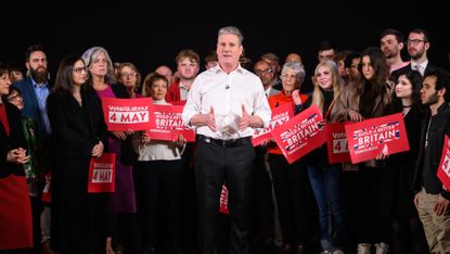 Keir Starmer launches Labour’s local election campaign in Swindon on 30 March 2023