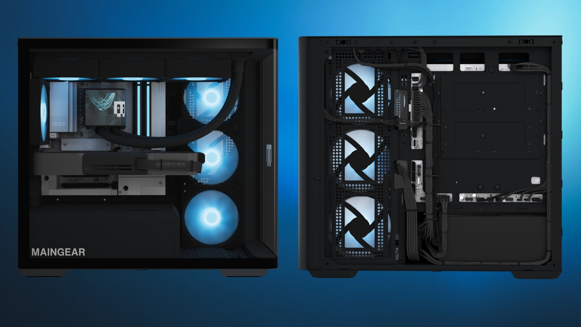 The front and back of the motherboard on the 2026 Maingear Zero