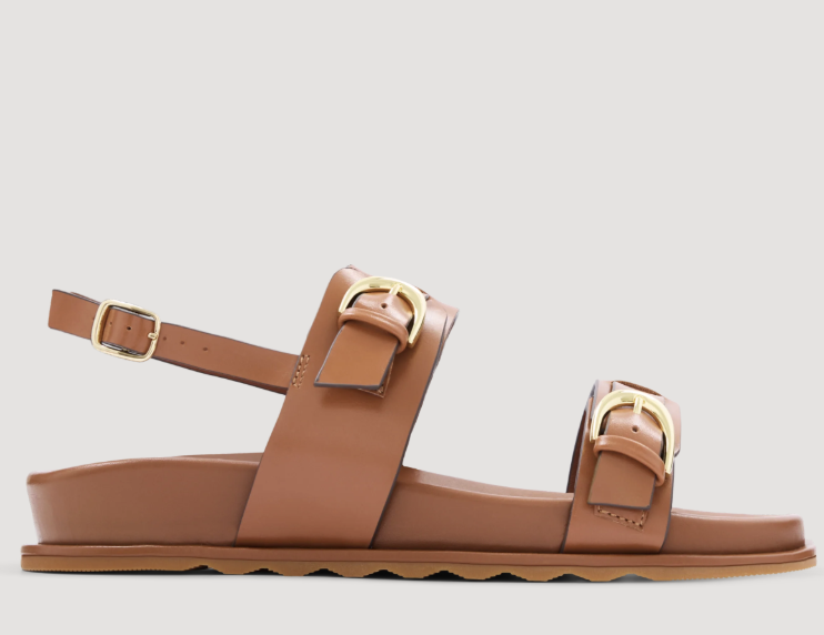 Bared Footwear, Ardenna Tan Leather Chunky Sandals
