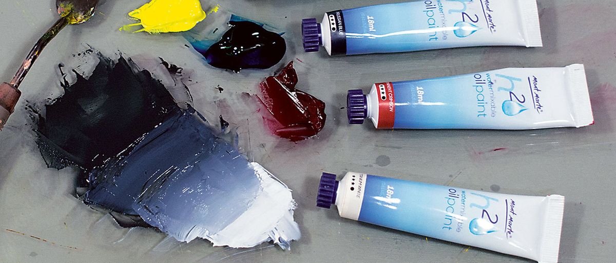 Tubes of Mont Marte H20 Water Mixable Oil Paints