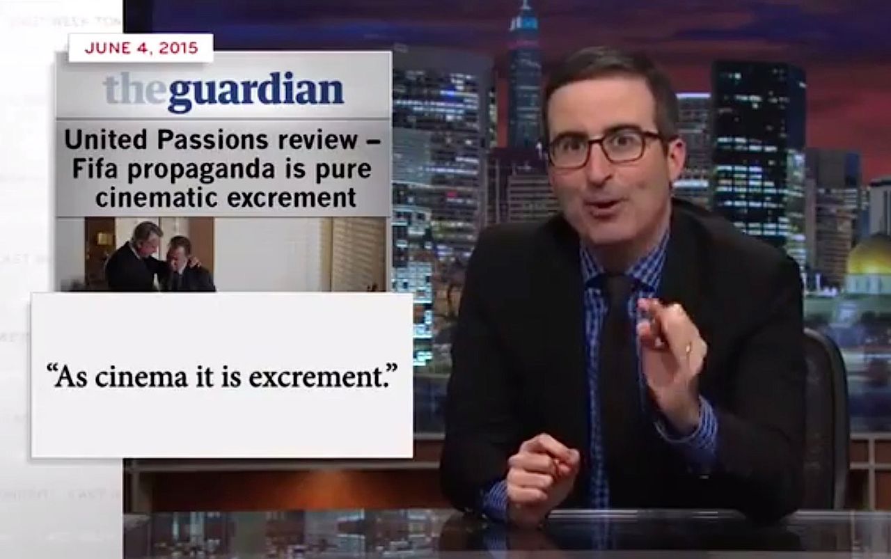 John Oliver laughs at FIFA&amp;#039;s big self-financed biopic flop