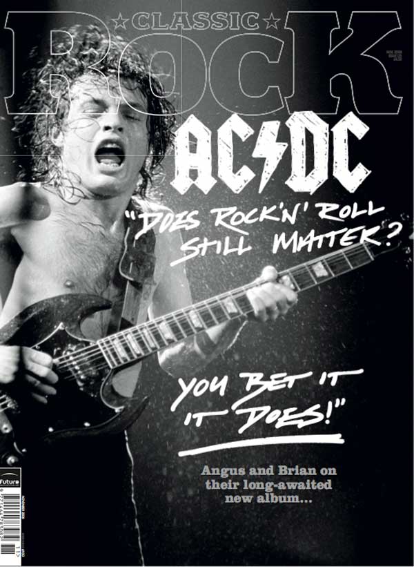 The cover of Classic Rock 125, featuring Angus Young