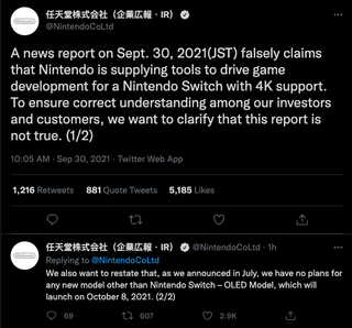 Nintendo Switch Pro-ryktene ble avfeid av Nintendo