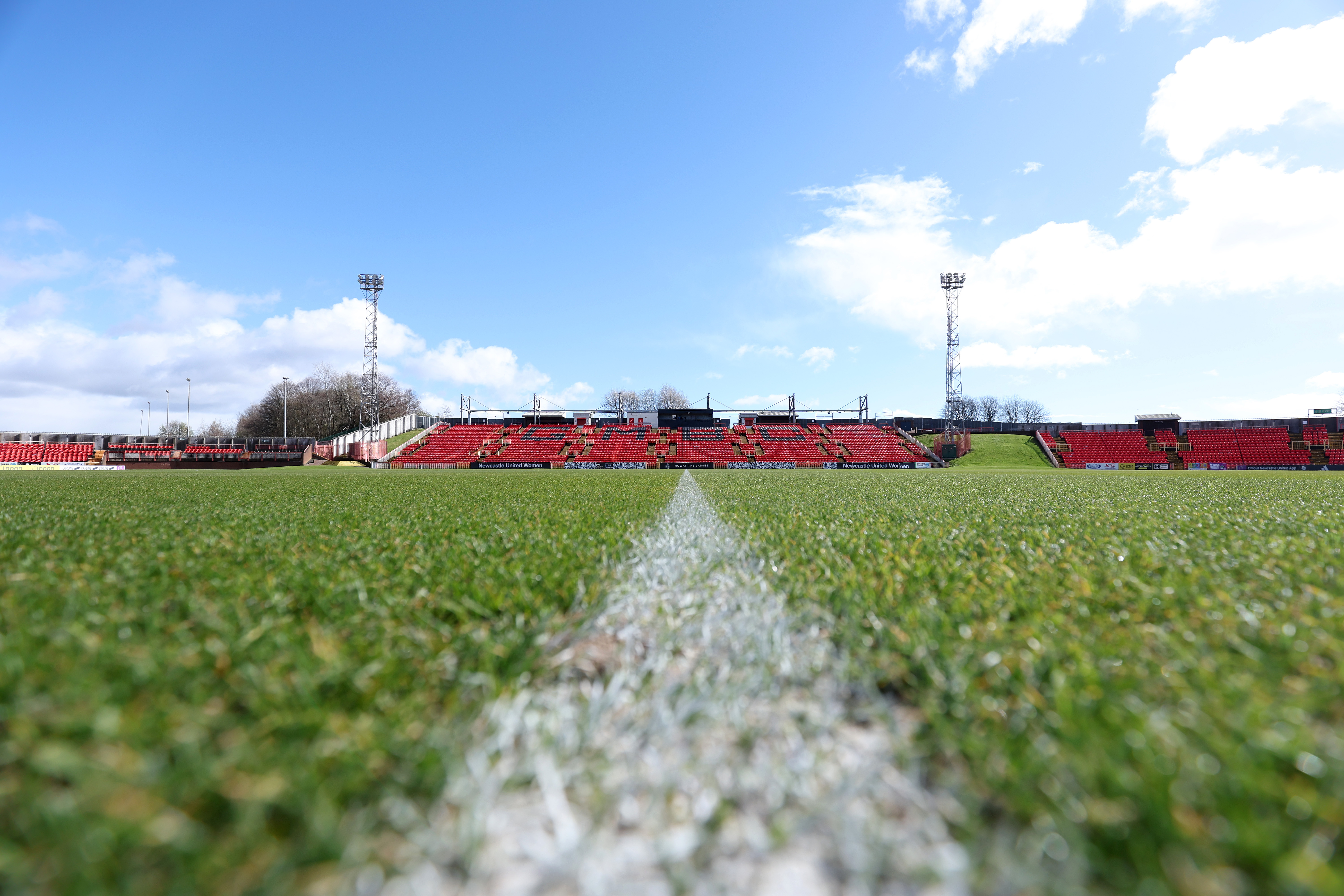 GATESHEAD, ENGLAND - APRIL 05: General view inside the stadium prior to the Barclays Women&amp;amp;apos;s Super League 2 match between Newcastle United and Nottingham Forest at Gateshead International Stadium on April 05, 2026 in Gateshead, England. (Photo by Jess Hornby - WSL/WSL Football via Getty Images)