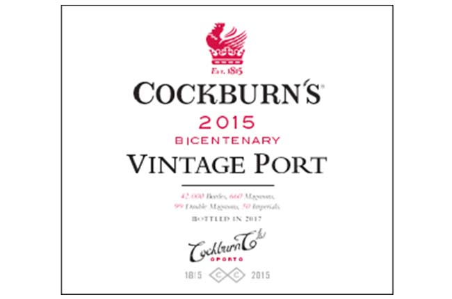 Cockburn's 2015 Vintage Port release