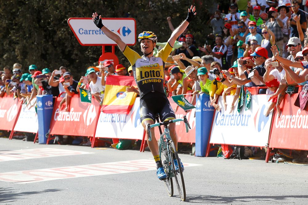 Bert-Jan Lindeman wins stage 7 of the 2015 Vuelta a Espana