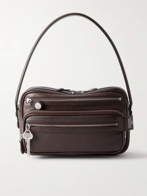 Textured-Leather Shoulder Bag