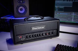 A blackstar HT20RH MK III head on a studio desk