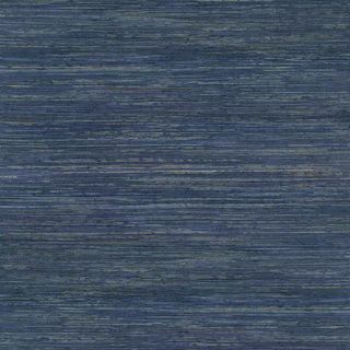 Pattini Indigo Grasscloth Non-Pasted Wallpaper Roll