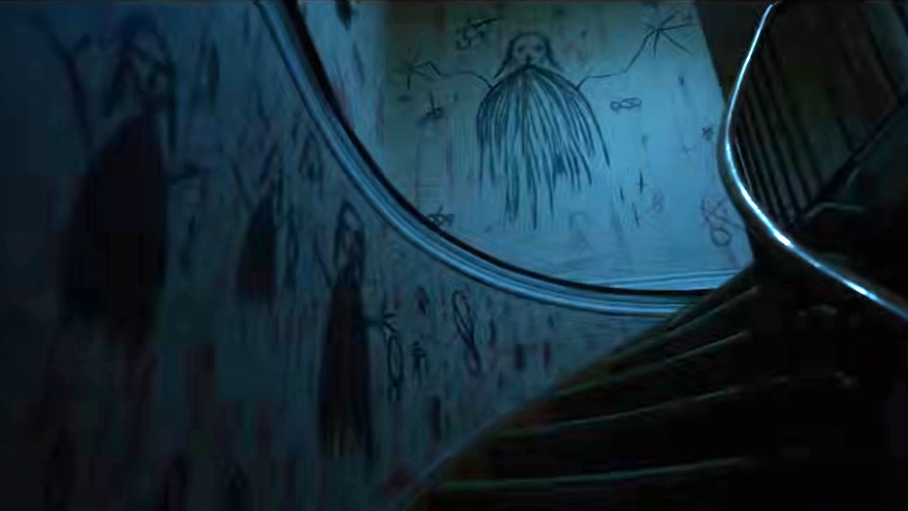 Griezelige foto's aan de muren op Undertone.