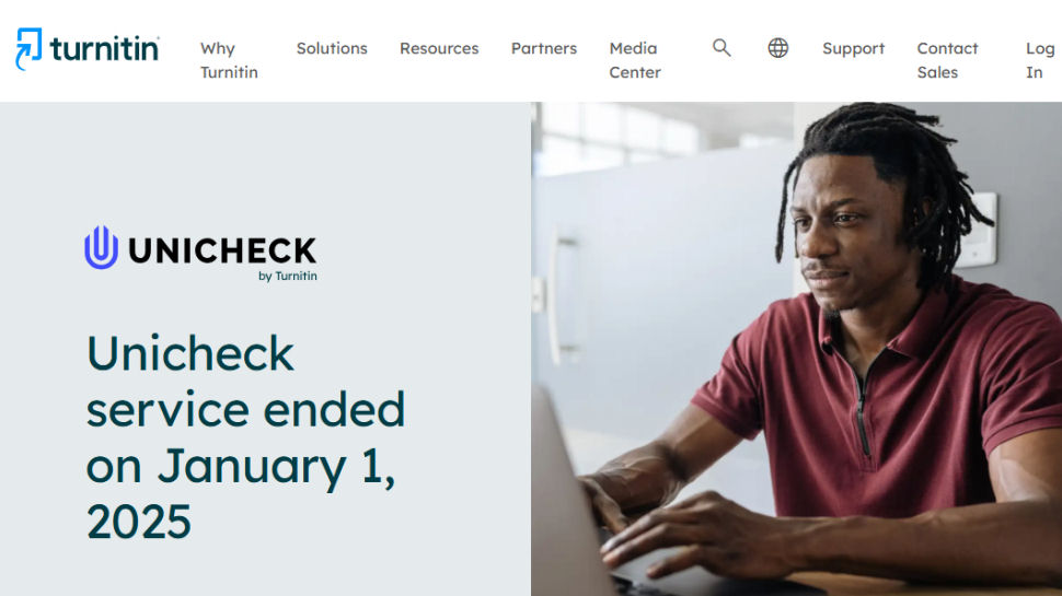 Unicheck website screenshot (June 2025)