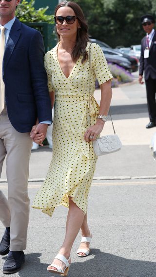 Pippa Middleton attends Wimbledon Day 11 in 2019