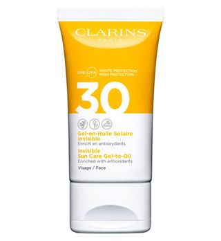 the best sun cream: Clarins Invisible Sun Care Gel-To-Oil Face