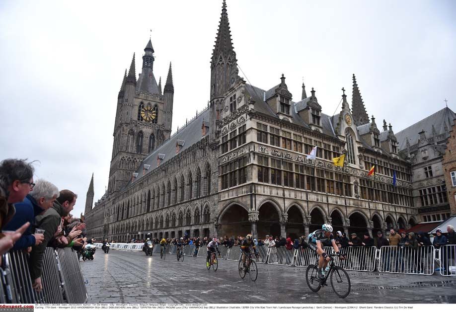 The weather was not on the side of the riders at the men's Gent-Wevelgem