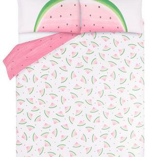 bedsheet and pillow cover with watermelon prints