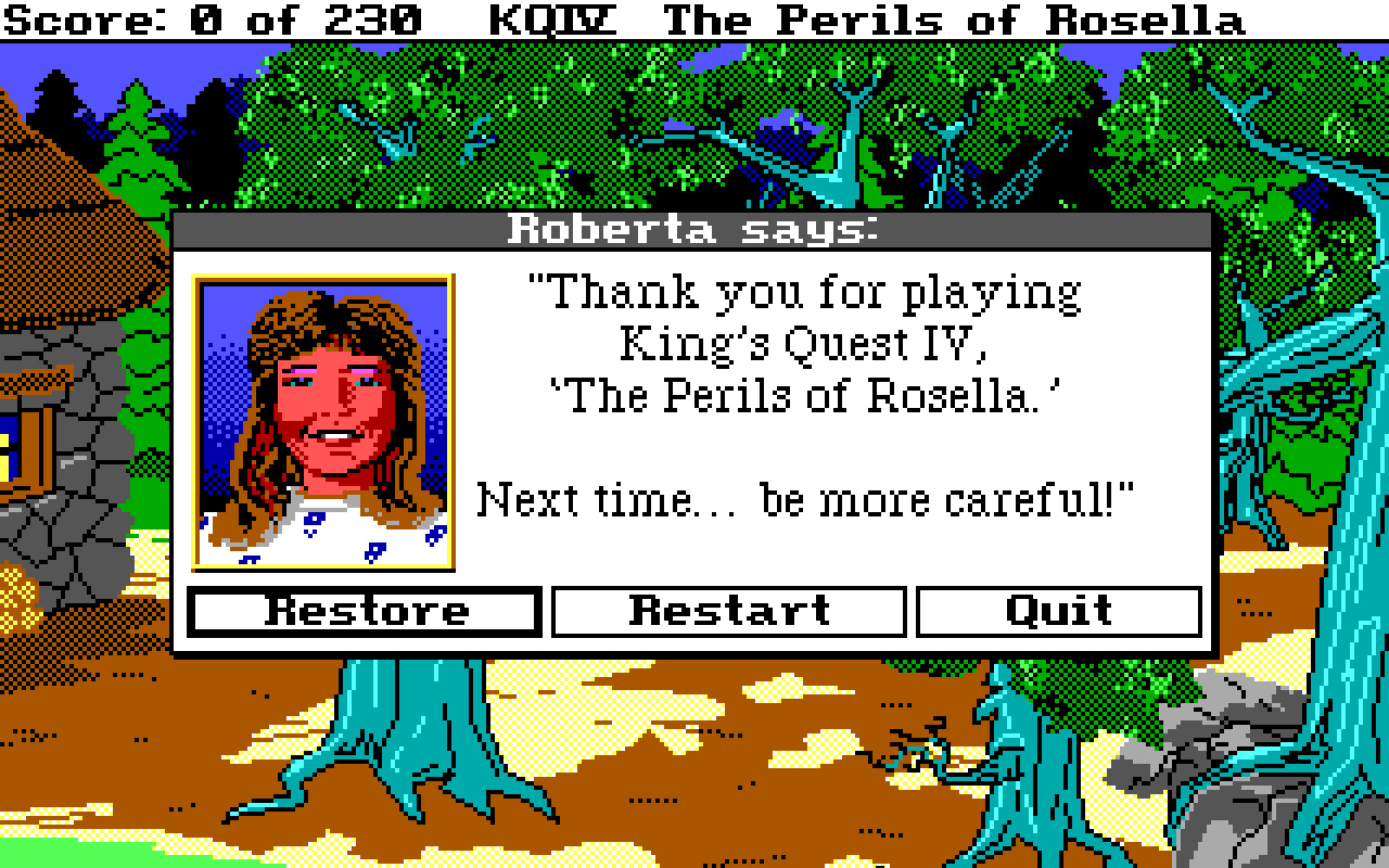 An image of Roberta Williams from King's Quest 4