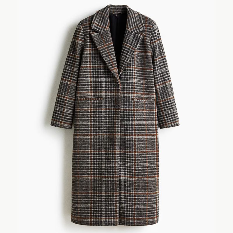 H&amp;amp;M plaid coat