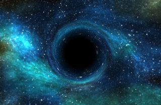 black hole in space