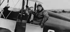 Aviator Mary Russell, Duchess of Bedford (1865 - 1937) in the cockpit, circa 1935. (Photo by Fox Photos/Hulton Archive/Getty Images)